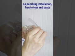 Self Adhesive Wall Mount ชุดห้องน้ำ Clear Toilet Paper Roll Holder Stand