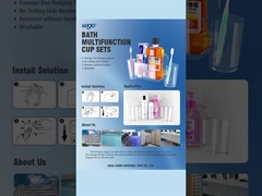 32cm Wide Self-Adhesive Toothbrush Cup Holder WGO ถุงแปรงสีฟัน ถุงแปรงสีฟัน