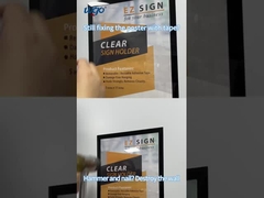 A4 210mm X 297mm ตัวถือป้ายติดผนัง ODM วัสดุพลาสติกใส