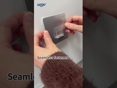 ไม่จำเป็นต้องเจาะชั้นวางลวดติดด้วยตนเองไม้แขวนเสื้อฝักบัวแคดดี้แถบใสติดบนชั้นวางฝักบัว