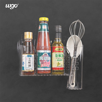 ที่วางแคดดี้ห้องน้ำแบบติดผนังฟรีสำหรับห้องครัวตะกร้าโต๊ะทำงาน