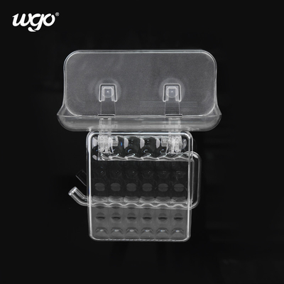 ไม่มีการเจาะสบู่ WGO และที่ใส่ทิชชู่แบบบูรณาการชั้นวางของห้องน้ำโปร่งใส