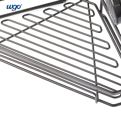 ชั้นวางฝักบัวอาบน้ำเข้ามุมแบบแขวนล้างทำความสะอาดได้ Stainless Steel