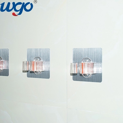 ซิลิโคน PVC Broom Closet ออแกไนเซอร์ชั้นเก็บของพร้อมแถบกาวในตัว