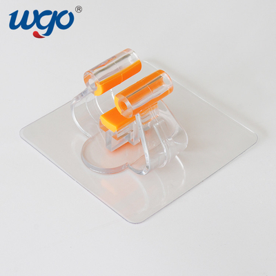 Clear Golden Broom Mop Holder Wall Mount PC เทปกาวซิลิโคนสำหรับ Closet