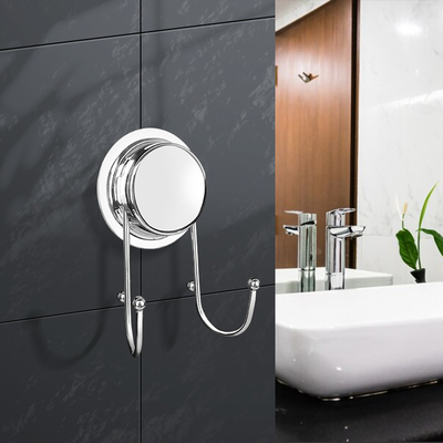 สแตนเลสเสียหายฟรีแขวนครัวอาบน้ำดูด Double Robe Hook