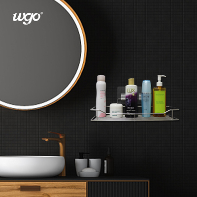 สามารถล้างได้ ห้องน้ํา แดช์ที่เก็บ Caddy เหล็กไร้ขัด WGO ติดใสชุด