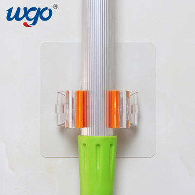 ซิลิโคน PVC Broom Closet ออแกไนเซอร์ชั้นเก็บของพร้อมแถบกาวในตัว