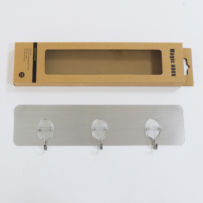 ตะขอกาวตนเองแข็งแรงกว้าง 290 มม. ISO9001 ตะขอผ้าขนหนูอาบน้ำพร้อม TAPE Strip