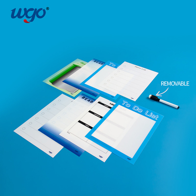 ไม่มีสารตกค้าง Sticky Dry Erase Board ODM OEM Self Stick W Peel Drawing Writing