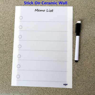 168*230 mm Sticky Dry Erase Board ISO9001 With No Residue Adhesive Tape