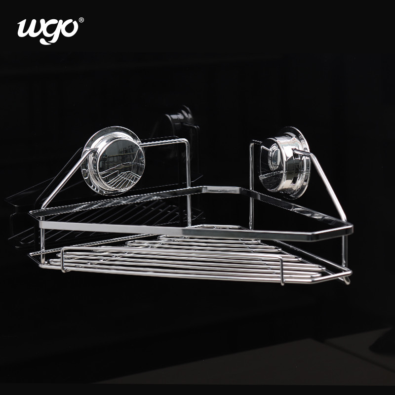 WGO สแตนเลสสนิมฟรีชั้นวางของอาบน้ำล้างทำความสะอาดได้ถือ Power