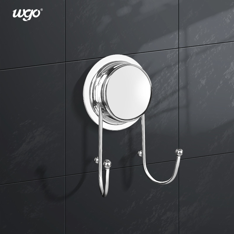 No Residue Restickable Suction Cup Robe Hook สีดำสำหรับห้องนั่งเล่นห้องครัวห้องน้ำ