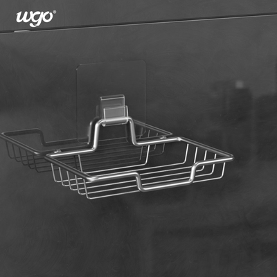 เหล็กจานสบู่กาวในตัวฟองน้ำกรณีเครื่องจ่ายอุปกรณ์ห้องน้ำติดผนังที่วางจานสบู่