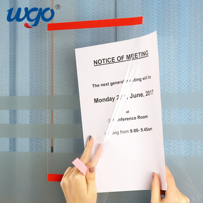 เอกสารอะครีลิค 8.5 X11 ที่ใส่ป้ายใส Repositionable ODM OEM Wall Mount