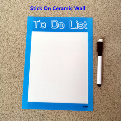 ไม่มีสารตกค้างกระดาษไวท์บอร์ดกาวตนเอง ODM Washable Dry Erase Board